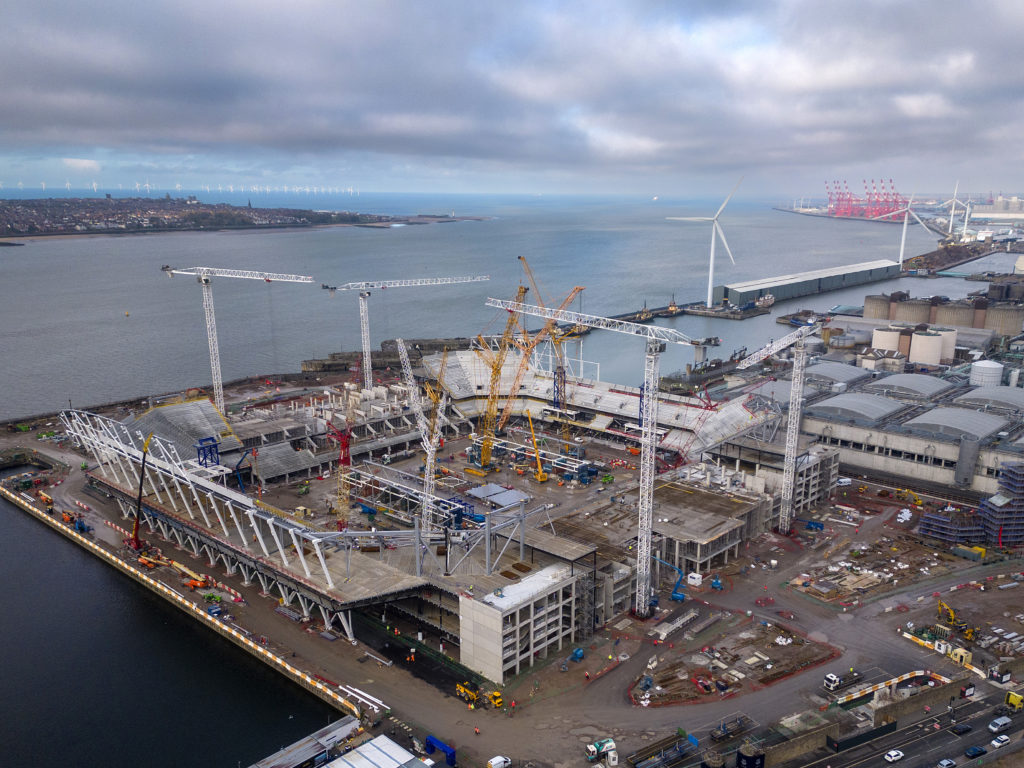 Construction Continues On New Everton Stadium
