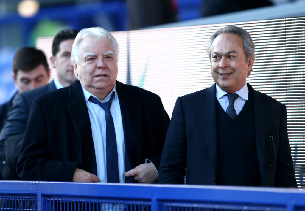 Late Everton chairman and Coronation Street actor Bill Kenwright at Arsenal game in Premier League
