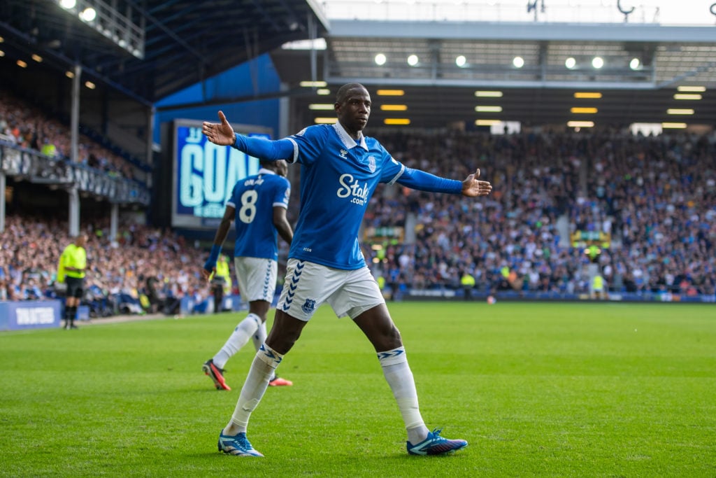 Everton midfielder Abdoulaye Doucoure in action v AFC Bournemouth in Premier League