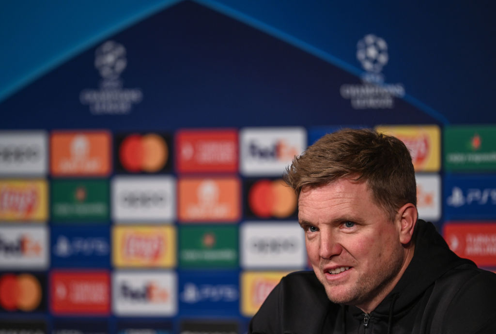 Newcastle United FC Training Session And Press Conference - UEFA Champions League 2023/24