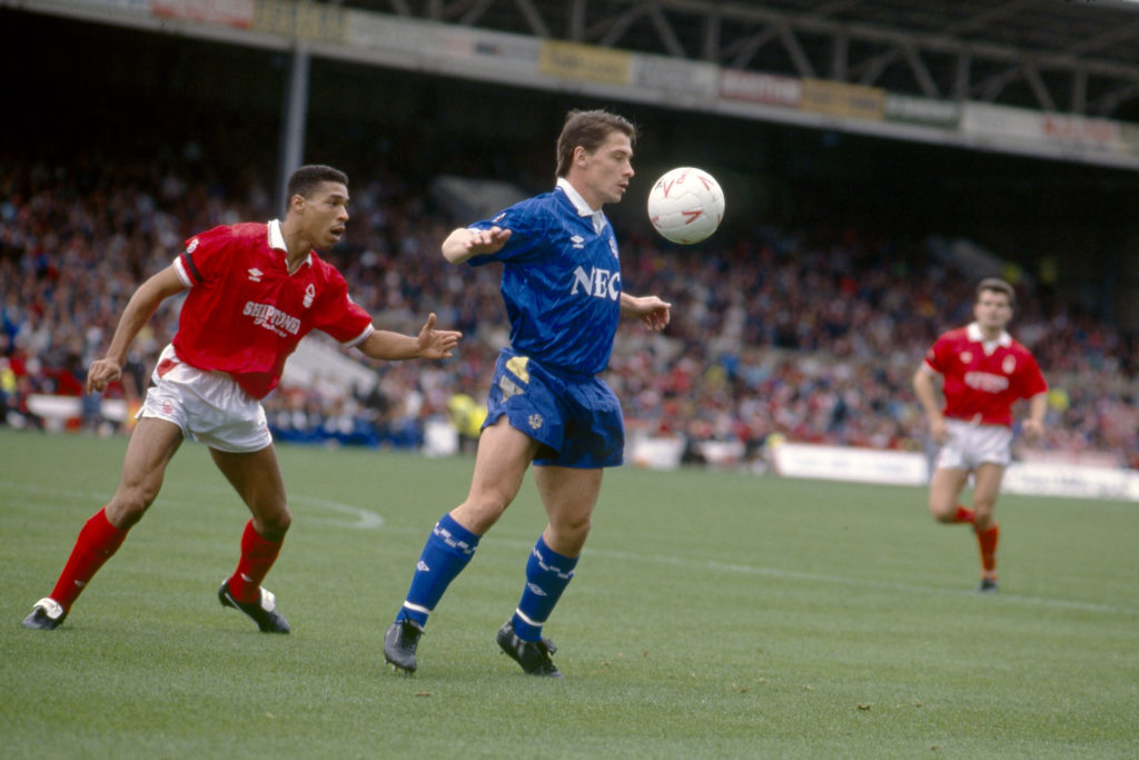 Tony Cottee and Des Walker - Nottigham Forest v Everton