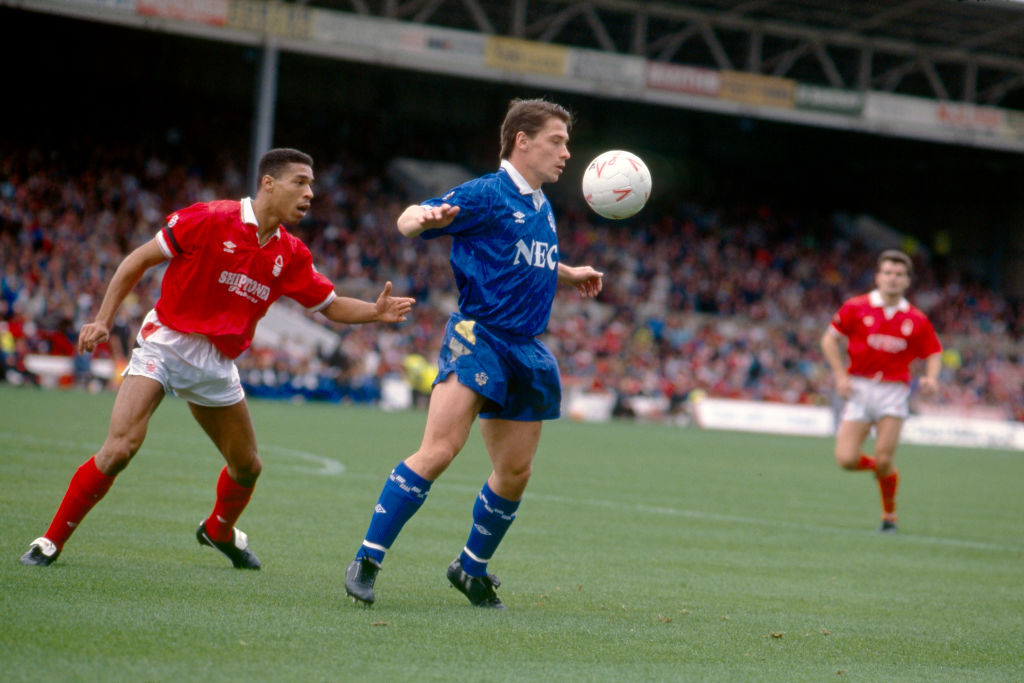 Tony Cottee and Des Walker - Nottigham Forest v Everton