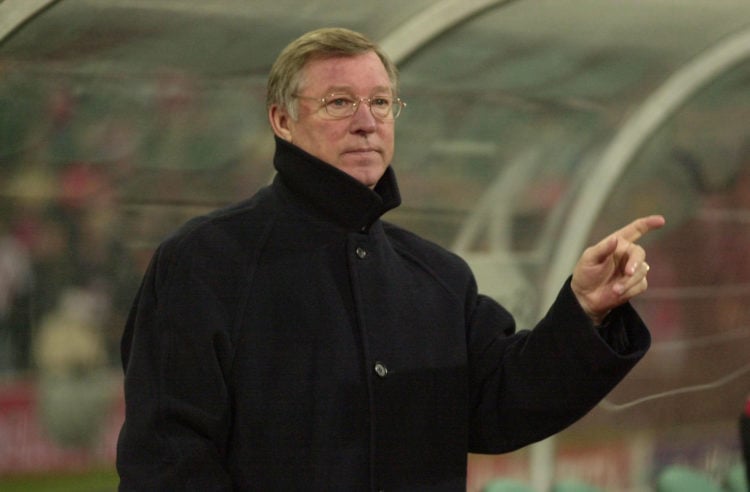20 Nov 2001:  Manchester United manager Sir Alex Ferguson during the UEFA Champions League, Group A match between Bayern Munich and Manchester Unit...