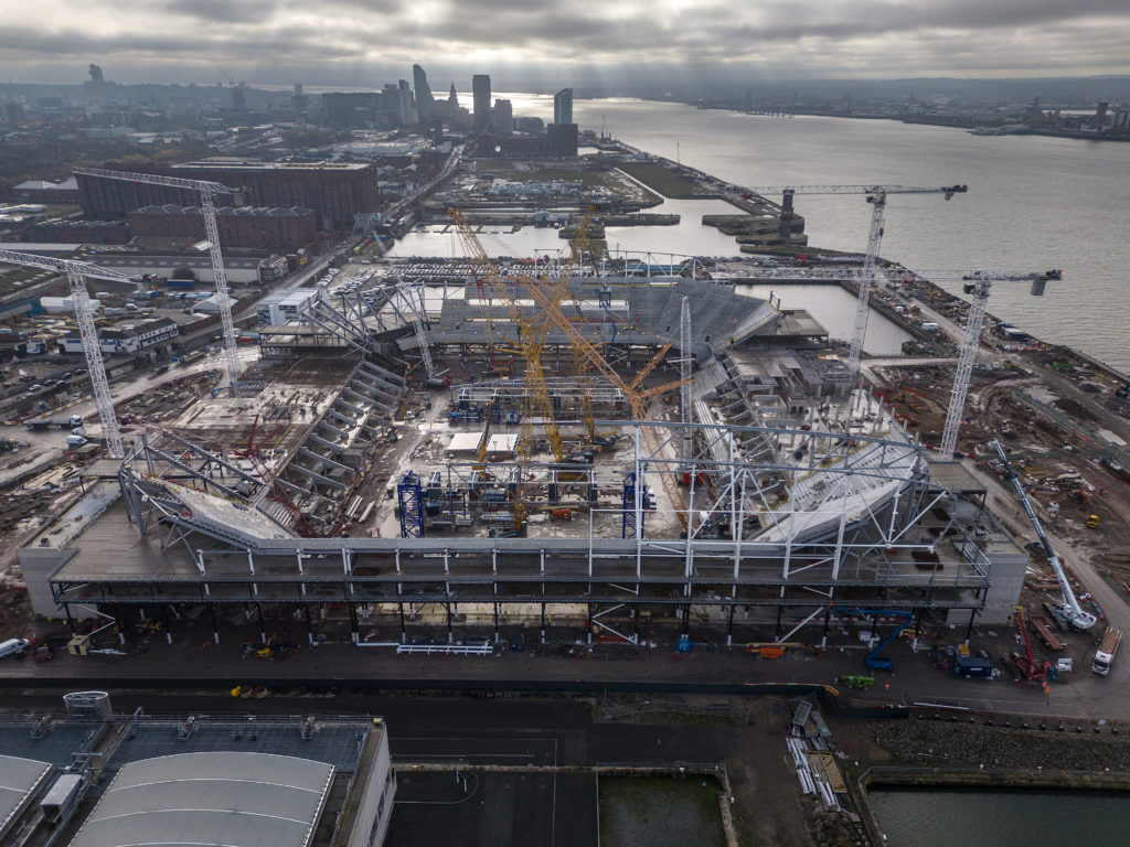 Construction Continues On New Everton Stadium