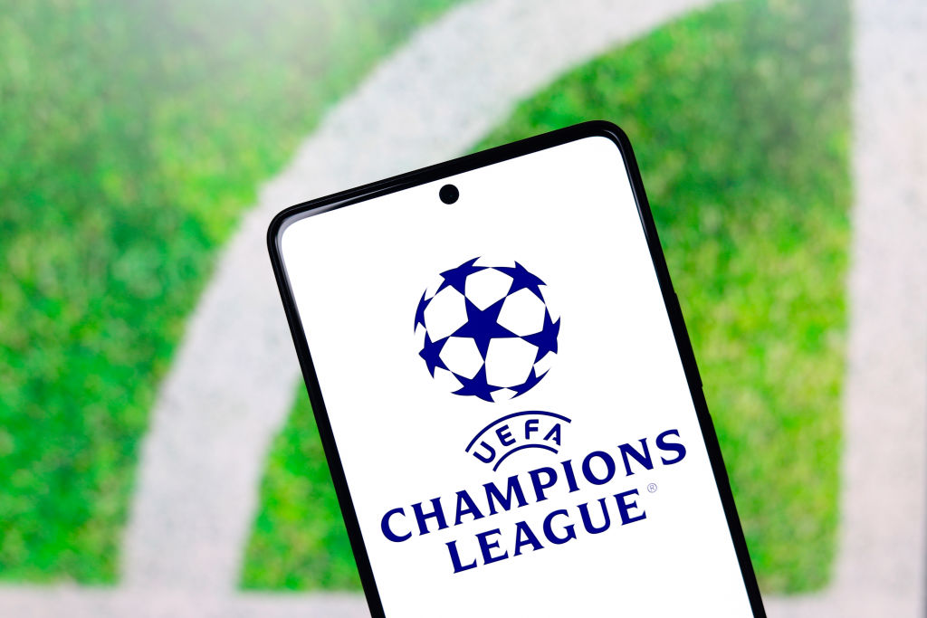 In this photo illustration, the UEFA Champions League (UCL)