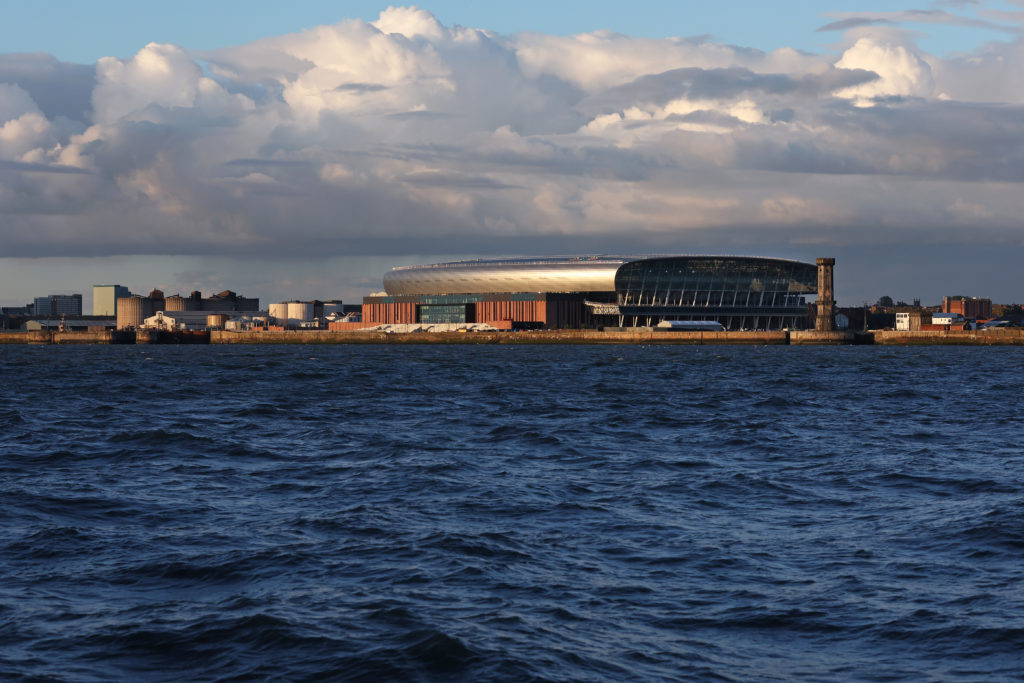 Construction Continues On The Everton Stadium At Bramley-Moore Dock