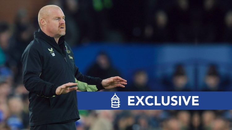 Everton manager Sean Dyche reacts during the Premier League match between Everton FC and Wolverhampton Wanderers FC