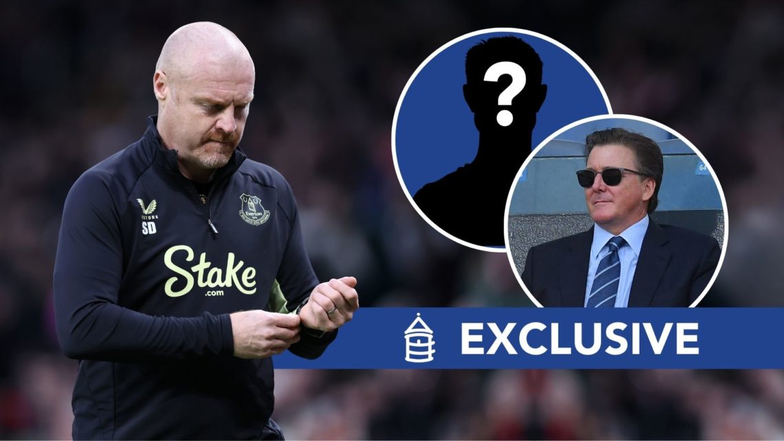 Sean Dyche. Inset, Dan Friedkin and a mystery silhouette.