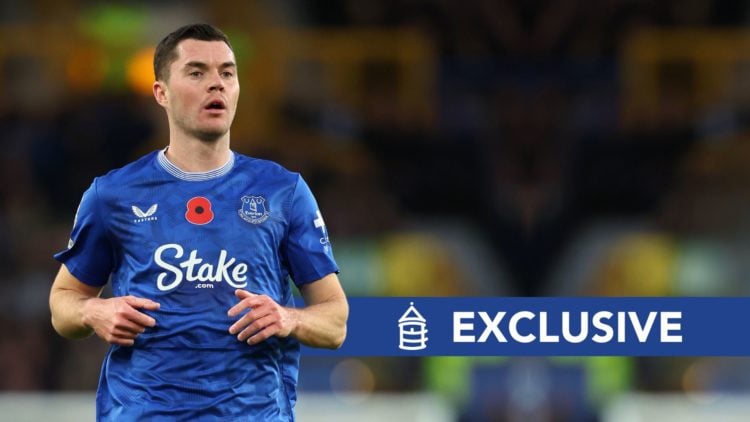 Michael Keane of Everton in action during the Premier League match
