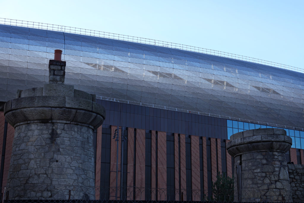 Construction Continues On The Everton Stadium At Bramley-Moore Dock