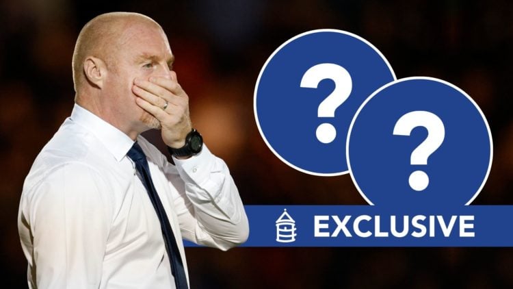 Sean Dyche, Manager of Everton looks dejected during the Carabao Cup Second Round match between Doncaster Rovers and Everton FC at The Eco-Power St...