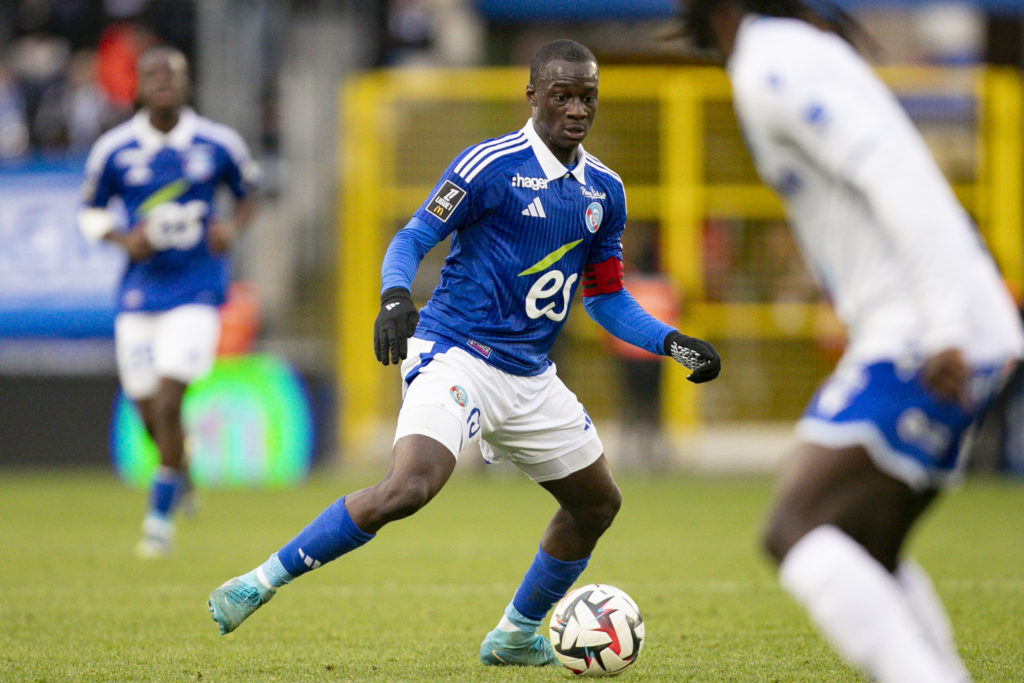 Habib Diarra in action for RC Strasbourg Alsace v AJ Auxerre.
