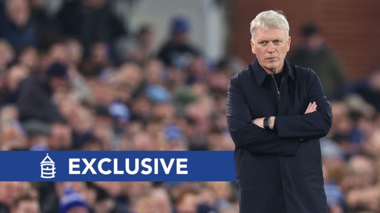 LIVERPOOL, ENGLAND - JANUARY 15: David Moyes the head coach / manager of Everton ahead of the Premier League match between Everton FC and Aston Vil...