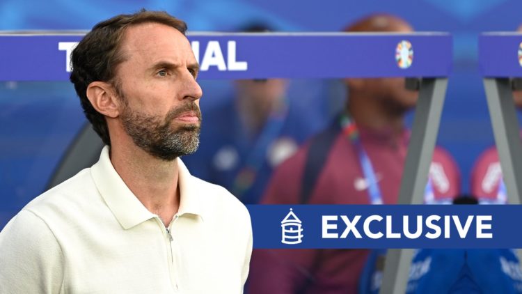 Gareth Southgate England coach reacts during the UEFA EURO 2024 final match