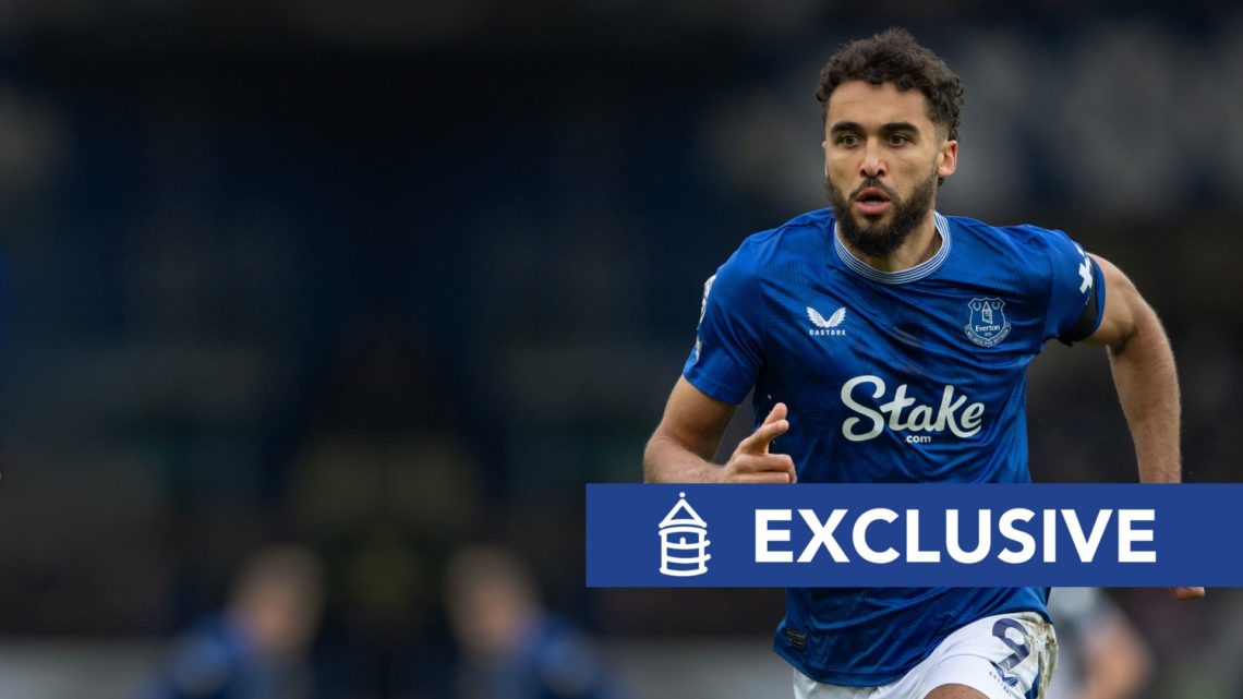 Dominic Calvert-Lewin of Everton in action during the Premier League match between Everton FC and Tottenham Hotspur FC