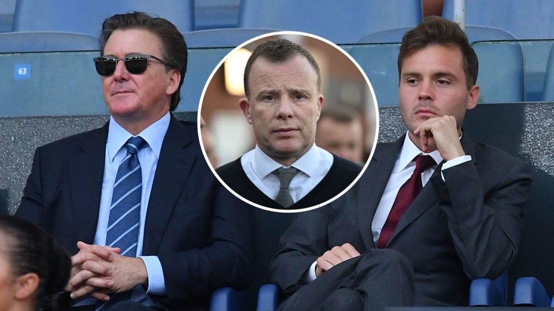 Everton owners the Friedkin Group. Inset of Angus Kinnear.