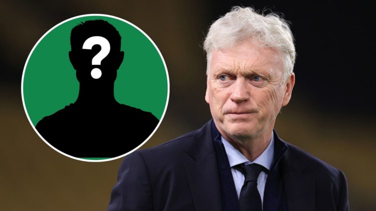 Everton manager David Moyes. Inset of mystery player.