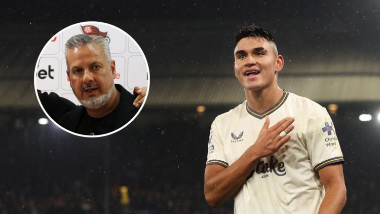 Carlos Alcaraz of Everton celebrates scoring his team's second goal during the Premier League match between Crystal Palace FC and Everton FC at Sel...