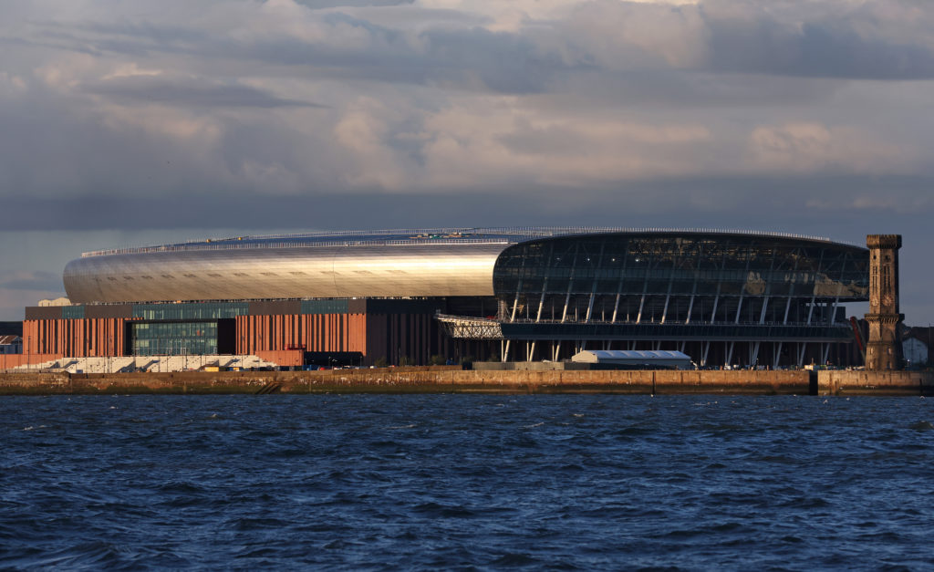 Construction Continues On The Everton Stadium At Bramley-Moore Dock