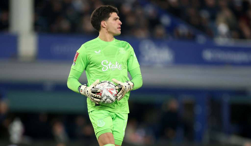 Everton goalkeeper Joao Virginia.