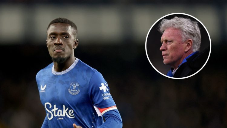 Idrissa Gueye of Everton during the Emirates FA Cup Third Round match between Everton and Peterborough United at Goodison Park. Inset, Everton mana...