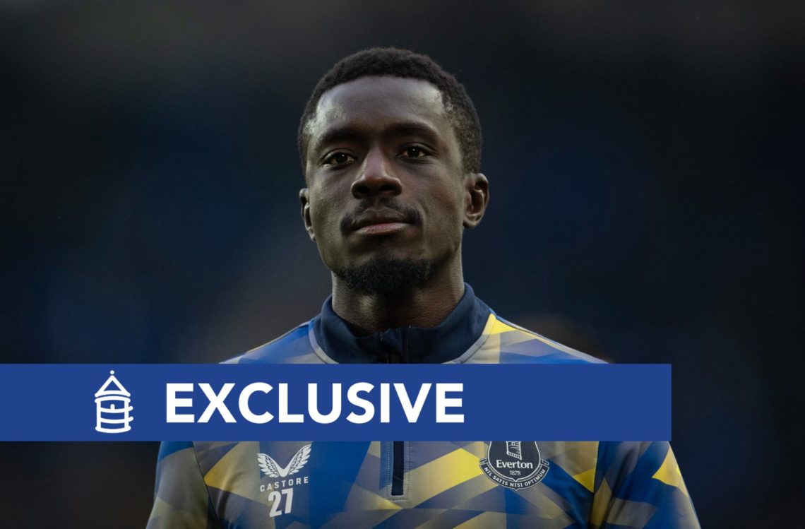 Idrissa Gana Gueye warms up ahead of Everton's FA Cup clash against AFC Bournemouth.
