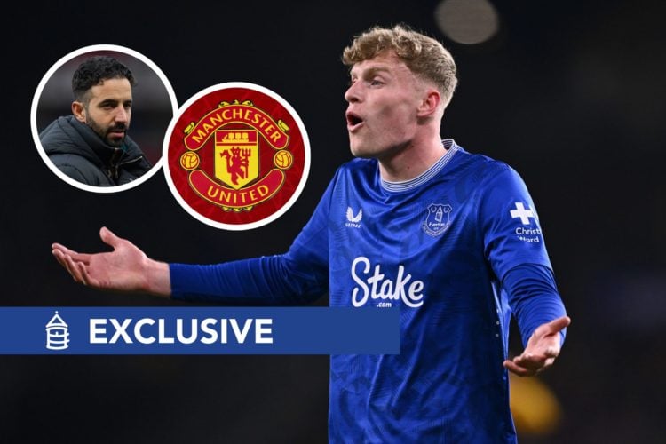 Exclusive banner image of Jarrad Branthwaite of Everton during the Premier League match between Wolverhampton Wanderers and Everton. Insert, Ruben ...