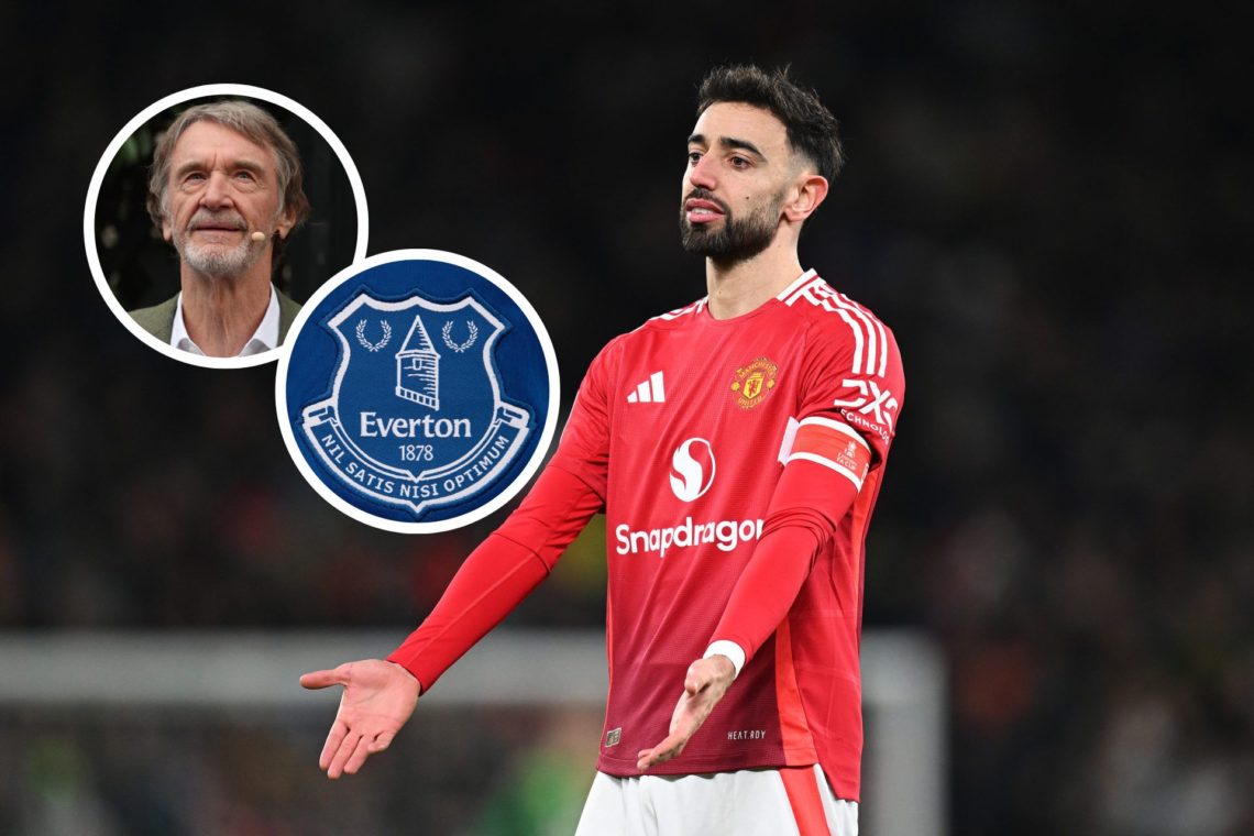 Bruno Fernandes of Manchester United reacts during the Emirates FA Cup Fourth Round match between Manchester United and Leicester City. Insert, Bri...