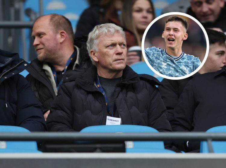 Former West Ham United manager David Moyes during the Premier League match between Manchester City FC and West Ham United. Insert, Chris Rigg of Su...