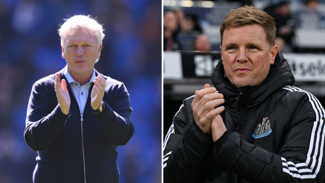 Everton manager David Moyes. Newcastle United boss Eddie Howe.