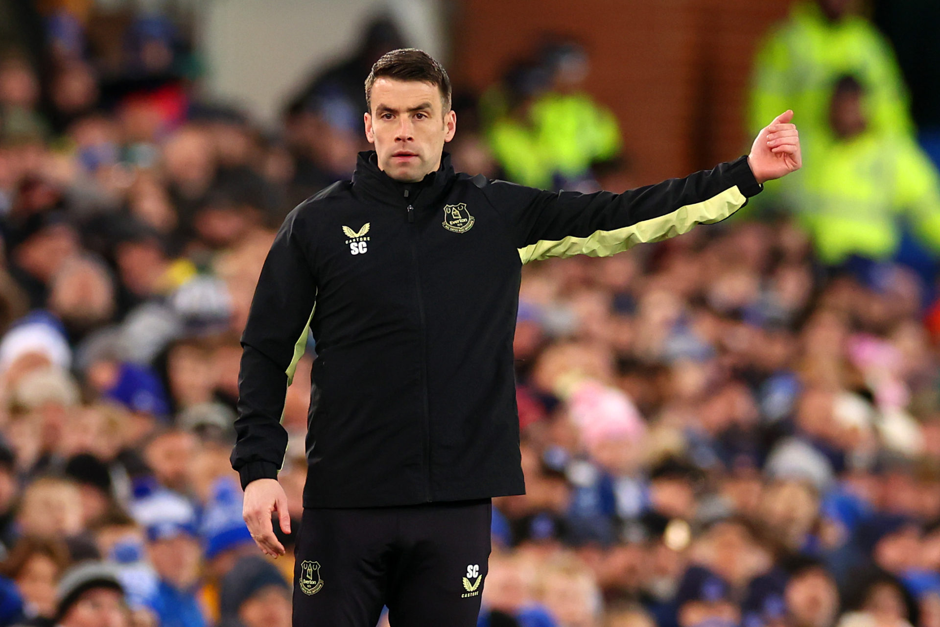 Everton defender Seamus Coleman taking interim charge vs Peterborough United.