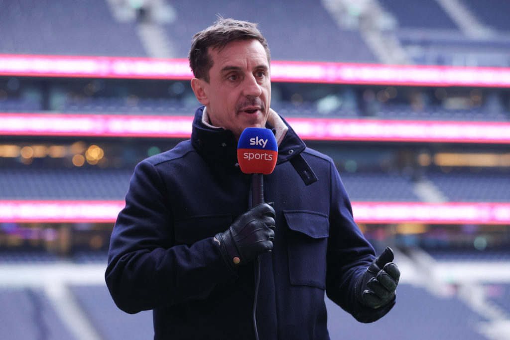 Gary Neville as a pundit for Sky Sports.