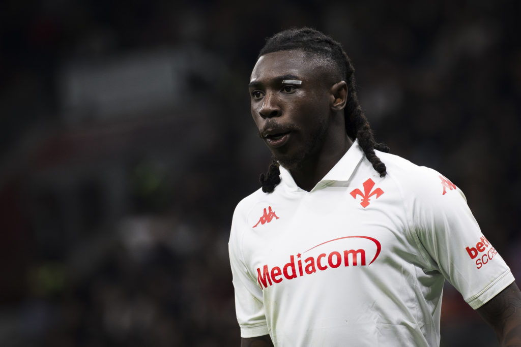 Moise Kean of ACF Fiorentina looks on during the Serie A