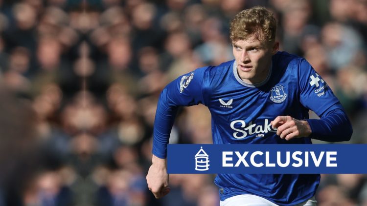 Everton's Jarrad Branthwaite during the Premier League match between Everton FC and West Ham United FC at Goodison Park