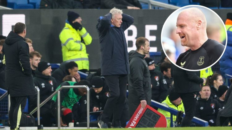A split image of Head Coach David Moyes of Everton during the Emirates FA Cup Fourth Round match between Everton and AFC Bournemouth. Everton's man...