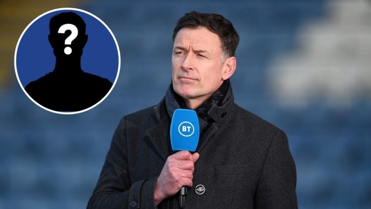 TV Pundit and Former Footballer Chris Sutton looks on ahead of the Premier League match between Leicester City and West Bromwich Albion at The King...
