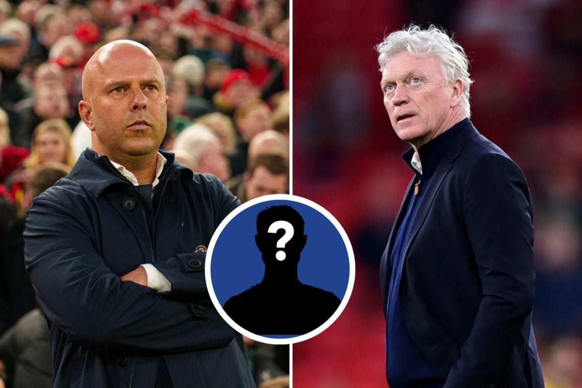 Split image of Liverpool manager Arne Slot is present during the Premier League match between Liverpool and Manchester City. Everton manager David ...