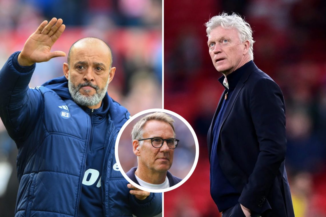 Everton manager David Moyes looks on prior to the Premier League match between Liverpool FC and Everton. Nuno Espirito Santo is coaching Nottingham...