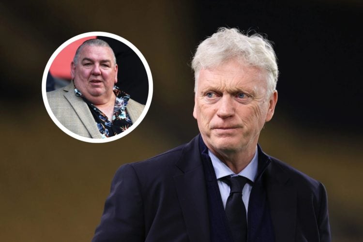 Everton manager David Moyes looks on before the Premier League match between Wolverhampton Wanderers FC and Everton. Insert, Former Wales Internati...