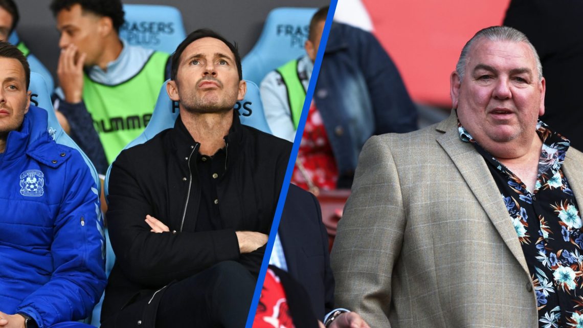 Frank Lampard manages Coventry City in the Championship and Neville Southall watches on from the stands.