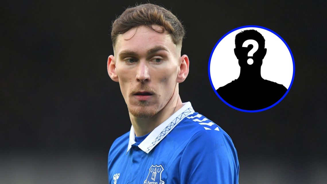 James Garner plays for Everton during a game in the Premier League.