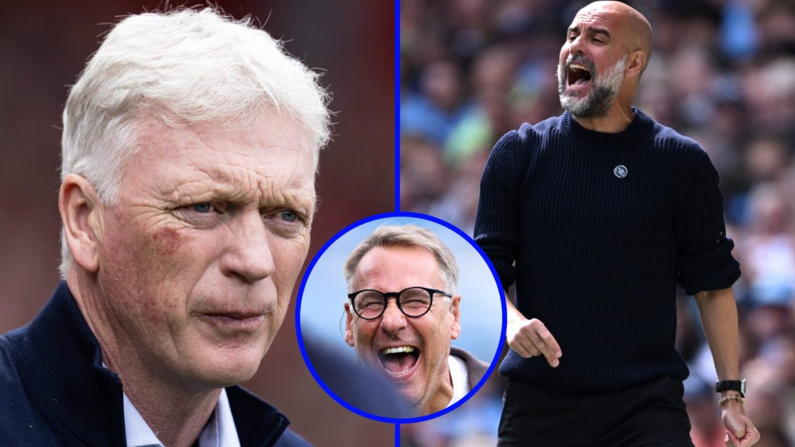 Pep Guardiola and David Moyes manage their sides from the sidelines in the Premier League.