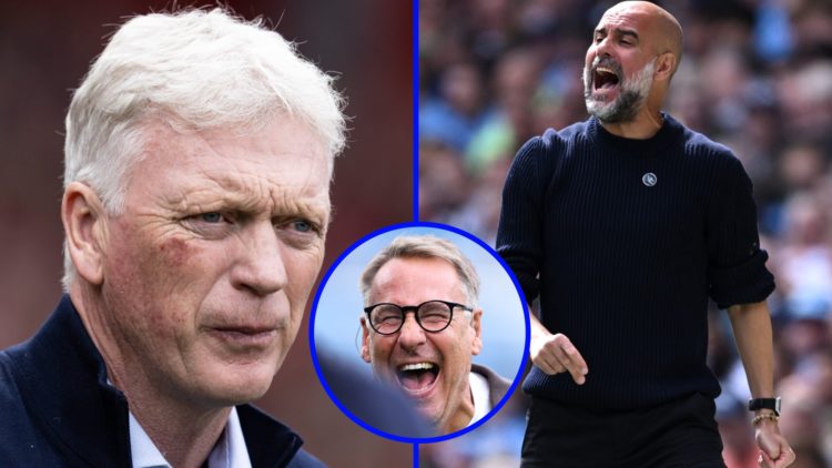 Pep Guardiola and David Moyes manage their sides from the sidelines in the Premier League.