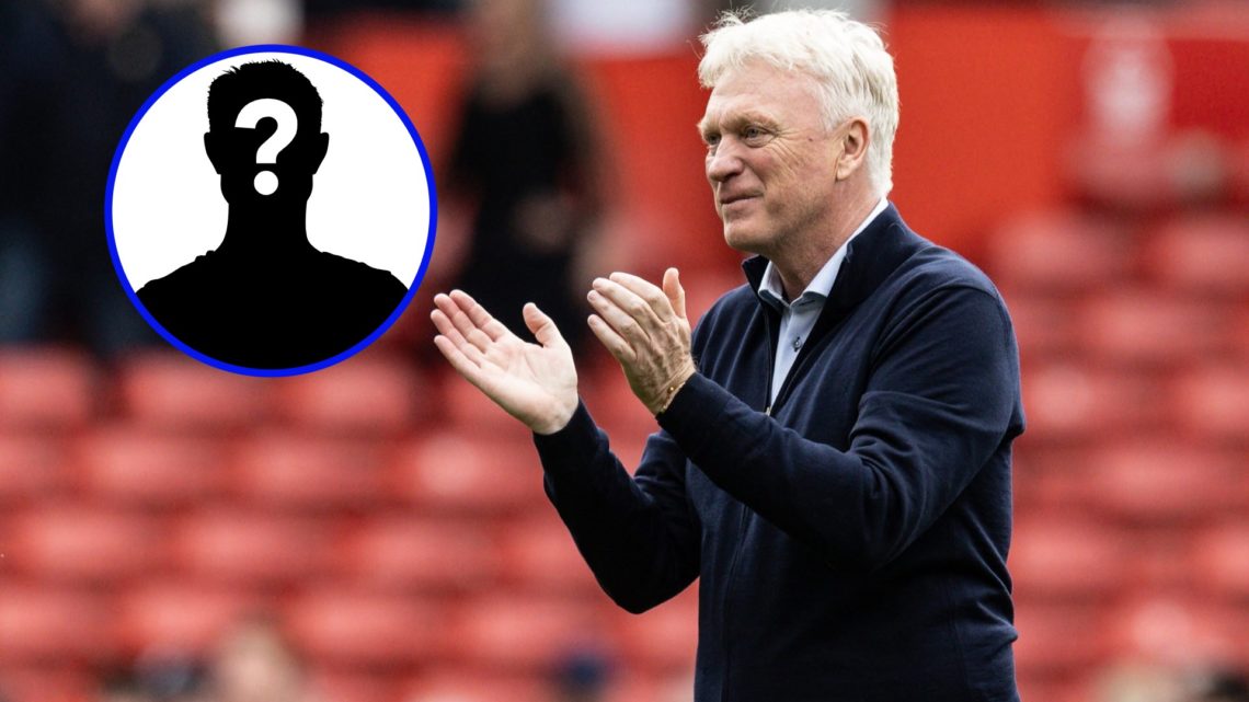 David Moyes celebrates Everton's victory over Nottingham Forest with the traveling fans.