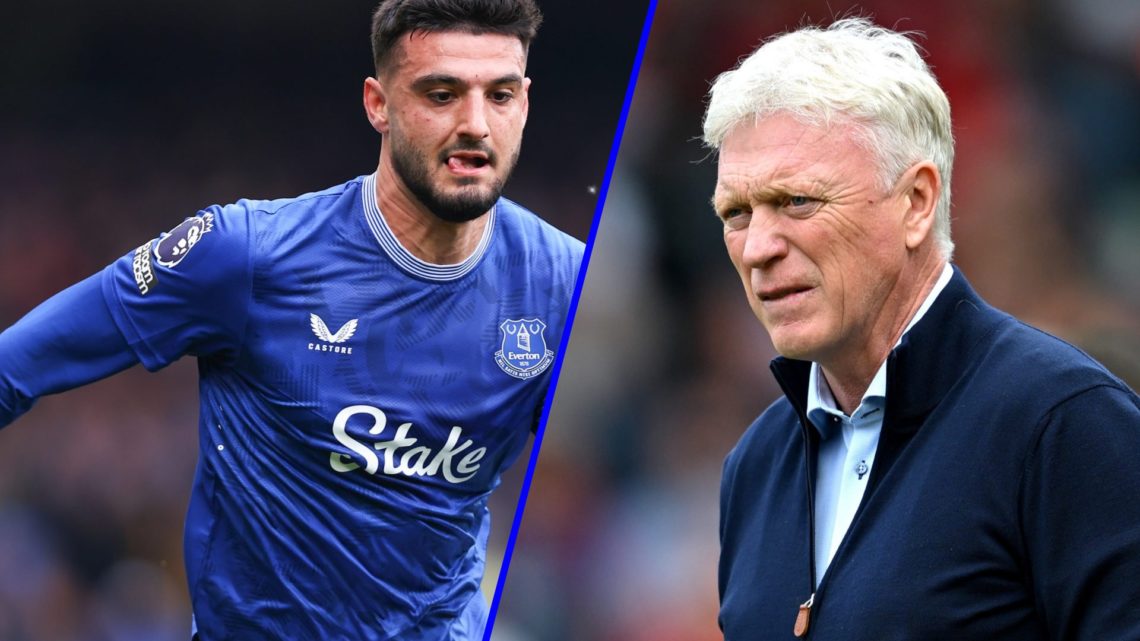 Armando Broja plays for Everton on loan in their defeat to Man City. David Moyes watches on as Everton beat Nottingham Forest.
