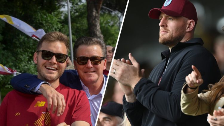 Dan Friedkin celebrates Roma's Europa Conference League triumph. JJ Watt watches on as his Burnley side play in the Championship.