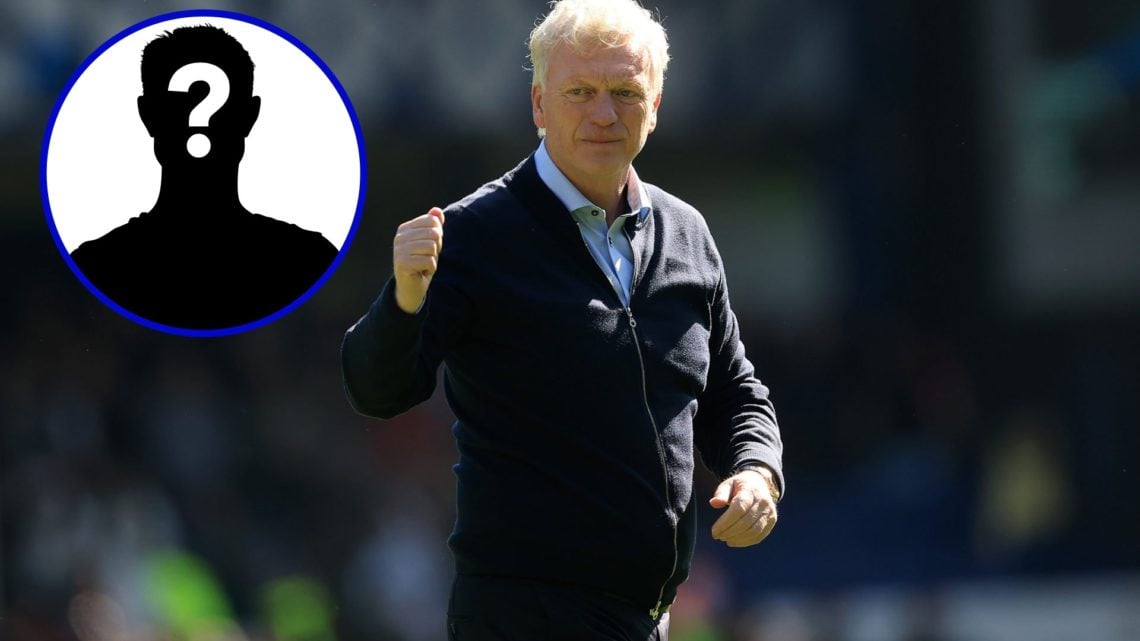 Everton manager David Moyes after Everton 1-1 Arsenal. Inset, Mystery player icon.