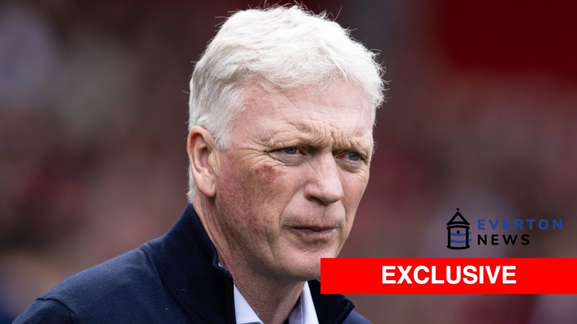David Moyes celebrates Everton's win over Nottingham Forest in the Premier League.