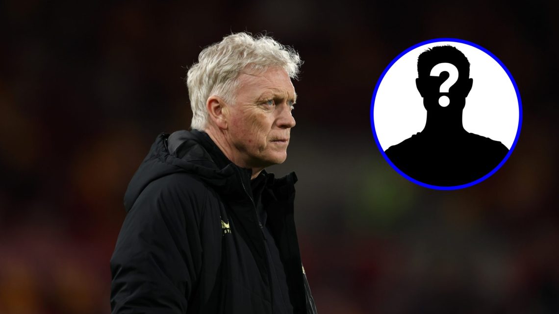 Everton manager David Moyes looks on (left), mystery player (inset)