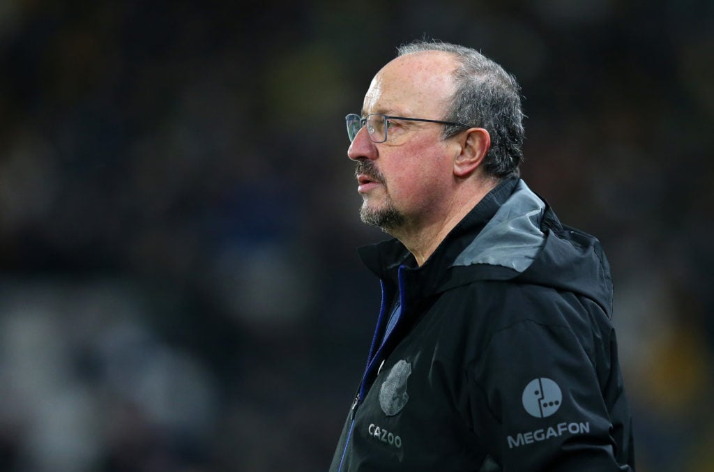 Rafa Benitez as Everton manager.